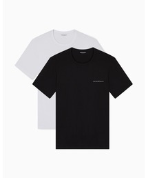 EMPORIO ARMANI（エンポリオアルマーニ）の「<オンライン限定>【エンポリオ アルマーニ】ラウンジウェア Tシャツ2枚セット ジャージー Coreロゴバンド（インナーウェア/肌着）」