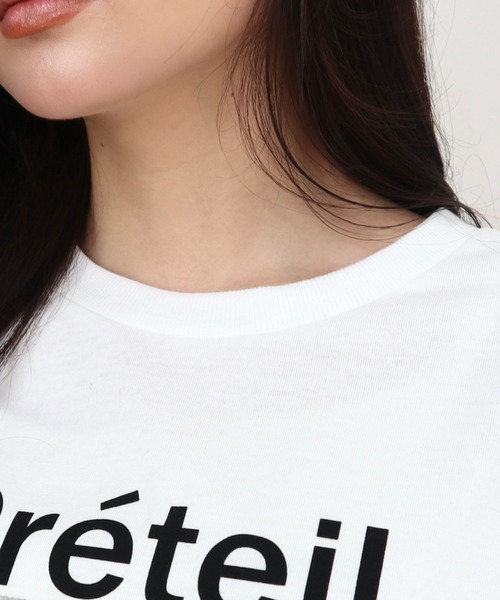 CECIL McBEE(セシルマクビー)の「袖レイヤードフロントプリントプルオーバー(Tシャツ/カットソー・レディース・ブラック/オフホワイト/チャコールグレー・MEDIUM/LARGE)」の14枚目の写真