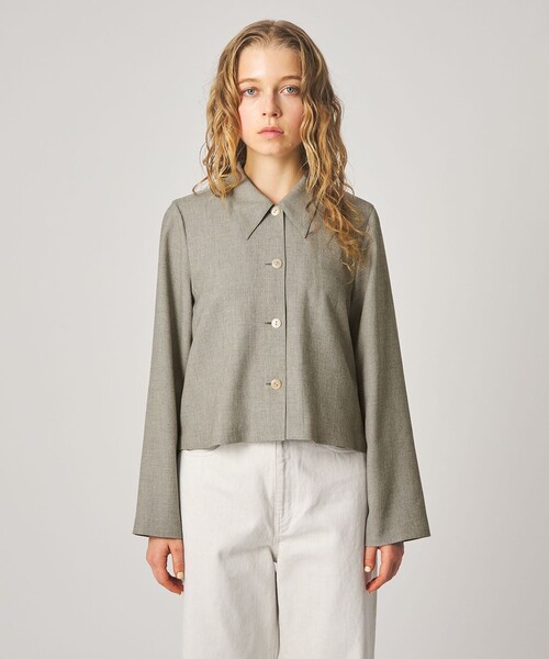 Steven Alan（スティーブンアラン）の「＜Steven Alan＞ロングスリーブ シャツジャケット（シャツ/ブラウス・レディース・ダークグレー/ベージュ・S/M）」の4枚目の写真