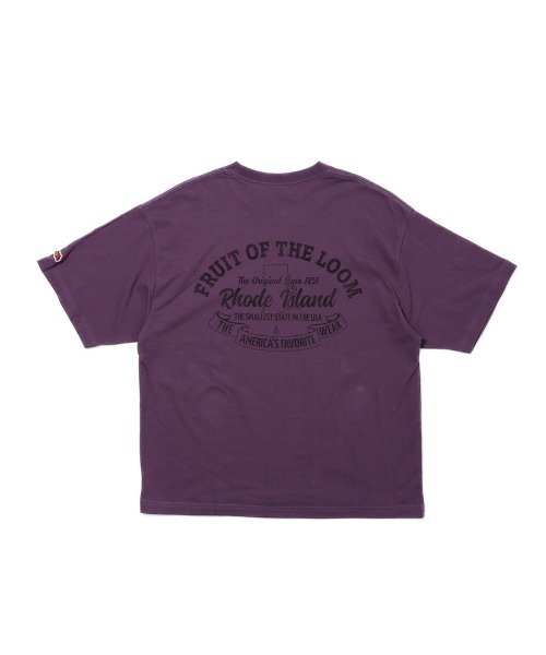 FRUIT OF THE LOOM(フルーツオブザルーム)の「19/-スラブ天竺Tシャツ5 / 半袖 ロゴ&メッセージ Tシャツ / CAN'T BE FREE WITHOUT FRUIT(Tシャツ/カットソー・メンズ・アイボリー/パープル/チャコールグレー・M/L/S)」の11枚目の写真