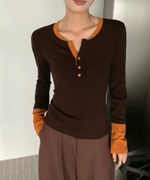 Layered henley tops