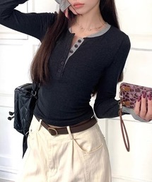 Layered henley tops