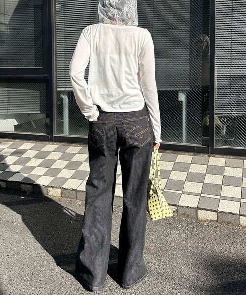 CIAOPANIC(チャオパニック)の「バラフリルレースフードシアートップス(Tシャツ/カットソー・レディース・ブラック/グレー/イエロー/ホワイト・ONE SIZE)」の15枚目の写真