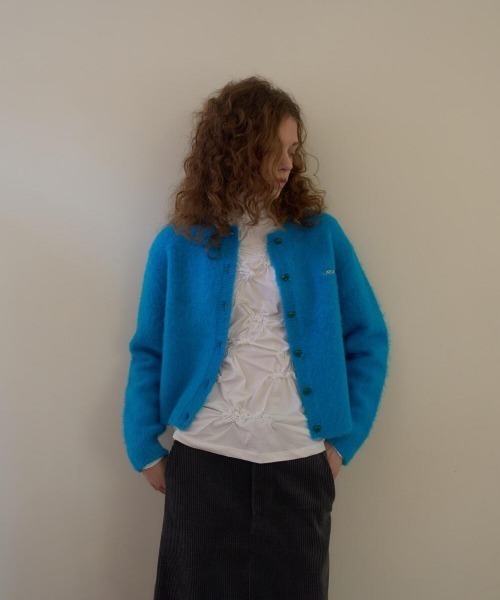 oursaalty（アウアソルティ）の「WRINKLY HIGH-NECK T SHIRTS（Tシャツ/カットソー・レディース・ネイビー/ホワイト・FREE）」の15枚目の写真