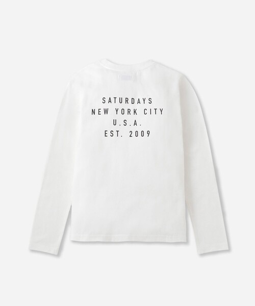 Saturdays NYC（サタデーズ ニューヨークシティ ）の「Standard Long Sleeve Tee  | WOMEN（Tシャツ/カットソー・メンズ・ホワイト/イエロー/ブラック系その他・S/M/L）」の2枚目の写真