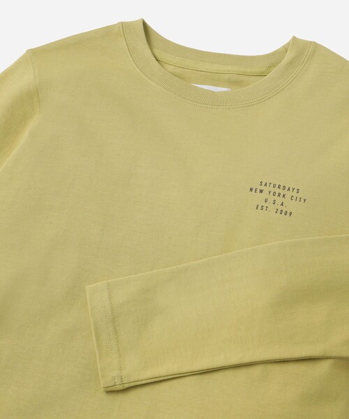 Saturdays NYC（サタデーズ ニューヨークシティ ）の「Standard Long Sleeve Tee  | WOMEN（Tシャツ/カットソー・メンズ・ホワイト/イエロー/ブラック系その他・S/M/L）」の7枚目の写真