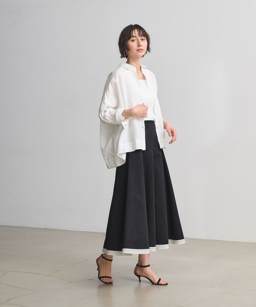 UNITED ARROWS（ユナイテッドアローズ）の「クリーン マリンスカート（スカート・レディース・オフホワイト/ネイビー・36/38）」の4枚目の写真