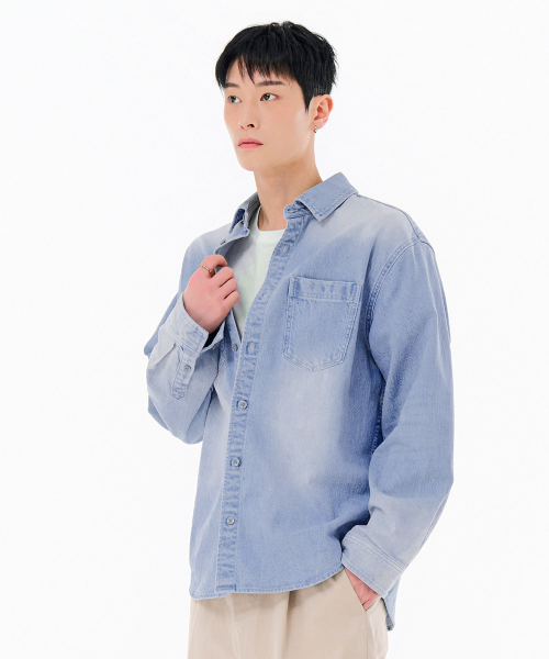 共用ライトスラブデニムシャツ-FARU5431B0D