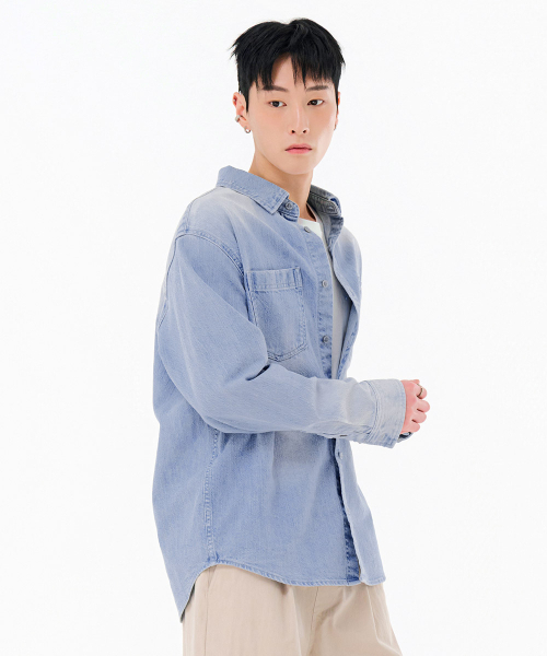 共用ライトスラブデニムシャツ-FARU5431B0D
