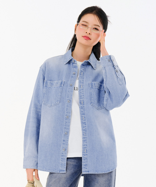 共用ライトスラブデニムシャツ-FARU5431B0D