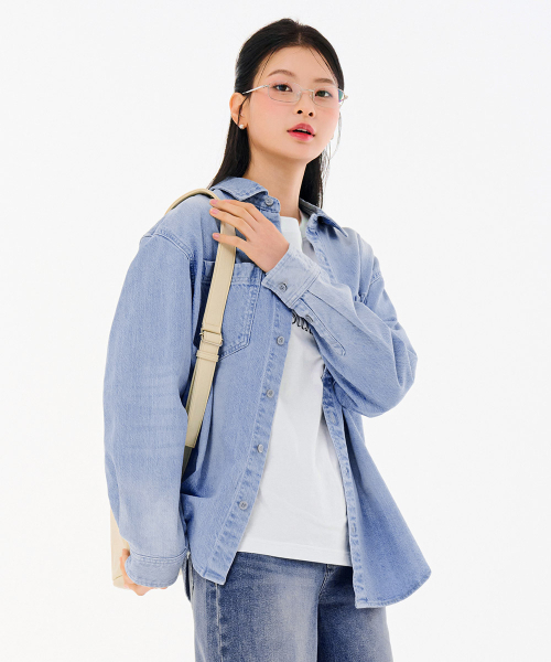 共用ライトスラブデニムシャツ-FARU5431B0D