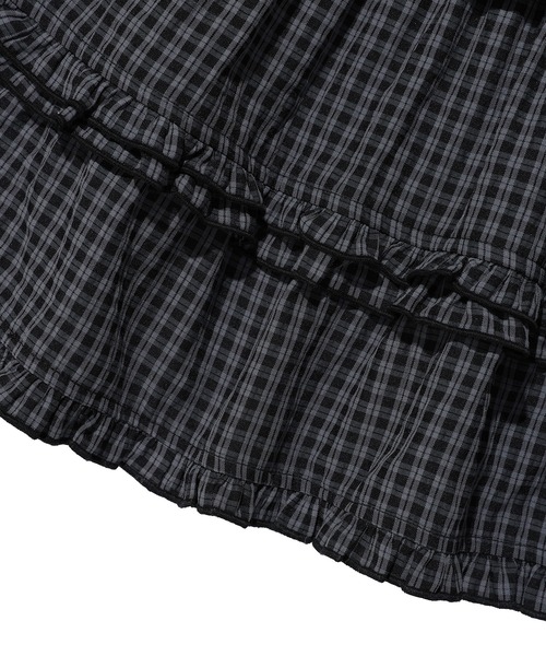 Wacky WiLLy(ワッキーウィリー)の「WOMEN'S RUFFLE MINI SKIRT(スカート・レディース・ブラック/ホワイト・SMALL/MEDIUM)」の3枚目の写真
