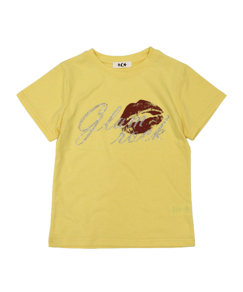 DEFYCLUBROBBERS(ディファイクラブロバース)の「グラムロック ホットフィックス 半袖クロップTシャツ (4色)(Tシャツ/カットソー・レディース・ブラック/アイボリー/ライトイエロー/ミント・OS)」の4枚目の写真