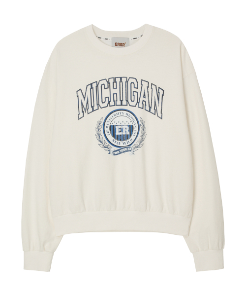 ERER(エルエル)の「Michigan Vintage Sweatshirt Ivory(スウェット・レディース・アイボリー・2/1)」の5枚目の写真