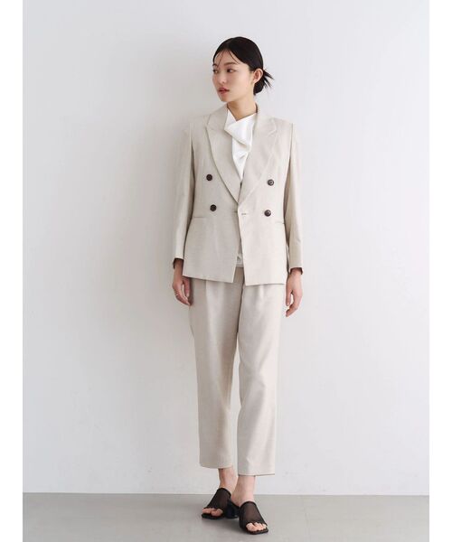 TONAL(トーナル)の「フェイクリネンアシメテーパードパンツ(その他パンツ・レディース・グレー/ベージュ/ネイビー・MEDIUM/SMALL)」の10枚目の写真