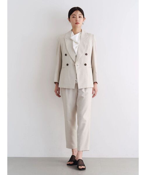 TONAL(トーナル)の「フェイクリネンアシメテーパードパンツ(その他パンツ・レディース・グレー/ベージュ/ネイビー・MEDIUM/SMALL)」の11枚目の写真