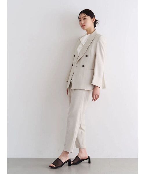 TONAL(トーナル)の「フェイクリネンアシメテーパードパンツ(その他パンツ・レディース・グレー/ベージュ/ネイビー・MEDIUM/SMALL)」の13枚目の写真