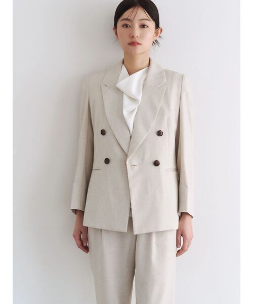 TONAL(トーナル)の「フェイクリネンアシメテーパードパンツ(その他パンツ・レディース・グレー/ベージュ/ネイビー・MEDIUM/SMALL)」の14枚目の写真