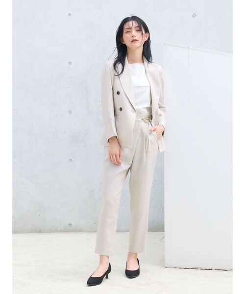 TONAL(トーナル)の「フェイクリネンアシメテーパードパンツ(その他パンツ・レディース・グレー/ベージュ/ネイビー・MEDIUM/SMALL)」の19枚目の写真