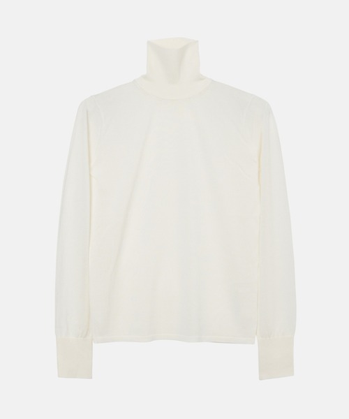 LE CIEL BLEU（ルシェルブルー）の「ハイゲージタートルネックニット / High-Gauge Turtleneck Knit（ニット/セーター・レディース・ネイビー/ブラック/ホワイト/ブラウン/グレー・36）」の2枚目の写真