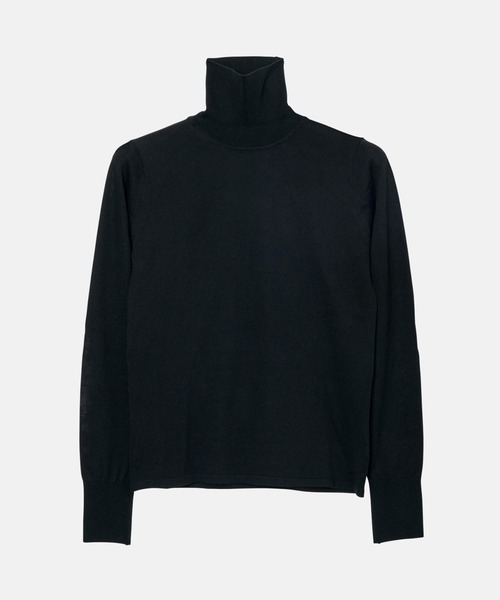 LE CIEL BLEU（ルシェルブルー）の「ハイゲージタートルネックニット / High-Gauge Turtleneck Knit（ニット/セーター・レディース・ネイビー/ブラック/ホワイト/ブラウン/グレー・36）」の3枚目の写真