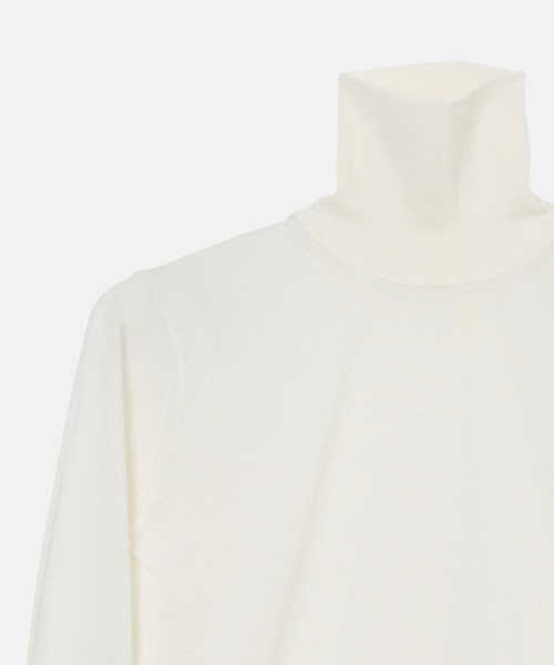LE CIEL BLEU（ルシェルブルー）の「ハイゲージタートルネックニット / High-Gauge Turtleneck Knit（ニット/セーター・レディース・ネイビー/ブラック/ホワイト/ブラウン/グレー・36）」の6枚目の写真