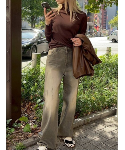 LE CIEL BLEU（ルシェルブルー）の「ハイゲージタートルネックニット / High-Gauge Turtleneck Knit（ニット/セーター・レディース・ネイビー/ブラック/ホワイト/ブラウン/グレー・36）」の20枚目の写真