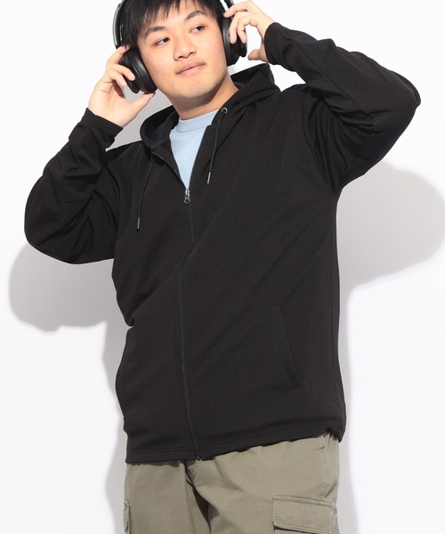 B&T CLUB(ビーティークラブ)の「パーカー 長袖 メンズ 大きいサイズ 快ラクWEAR フルジップ B&T CLUB (ビーアンドティークラブ)(パーカー・メンズ・グレー/ブラック・X1(3L~4L)/X2(4L~5L)/X3(6L~7L))」の1枚目の写真