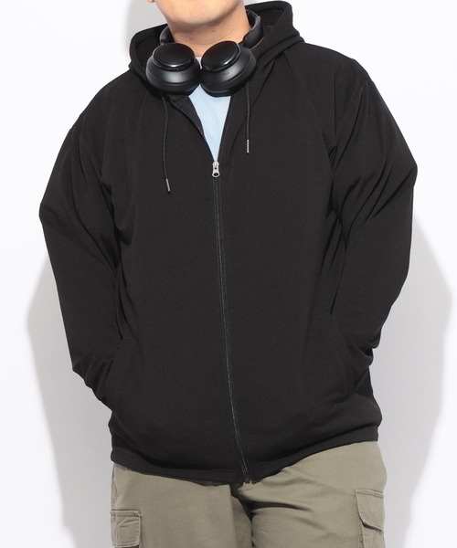 B&T CLUB(ビーティークラブ)の「パーカー 長袖 メンズ 大きいサイズ 快ラクWEAR フルジップ B&T CLUB (ビーアンドティークラブ)(パーカー・メンズ・グレー/ブラック・X1(3L~4L)/X2(4L~5L)/X3(6L~7L))」の5枚目の写真
