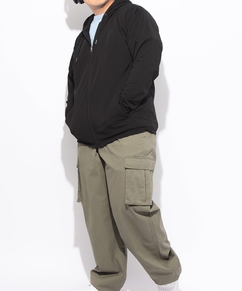 B&T CLUB(ビーティークラブ)の「パーカー 長袖 メンズ 大きいサイズ 快ラクWEAR フルジップ B&T CLUB (ビーアンドティークラブ)(パーカー・メンズ・グレー/ブラック・X1(3L~4L)/X2(4L~5L)/X3(6L~7L))」の8枚目の写真