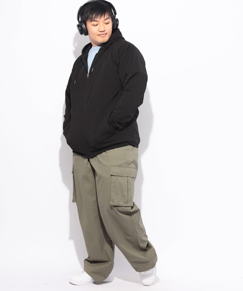 B&T CLUB(ビーティークラブ)の「パーカー 長袖 メンズ 大きいサイズ 快ラクWEAR フルジップ B&T CLUB (ビーアンドティークラブ)(パーカー・メンズ・グレー/ブラック・X1(3L~4L)/X2(4L~5L)/X3(6L~7L))」の9枚目の写真