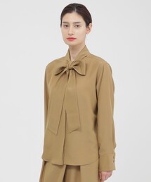 Paul Stuart（ポールスチュアート）の「【松島花さん着用】【ウォッシャブル 接触冷感】シャルマンダンガリー ブラウス（シャツ/ブラウス）」