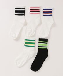 styiro | 【5足セット】カラーボーダー靴下(ソックス/靴下)