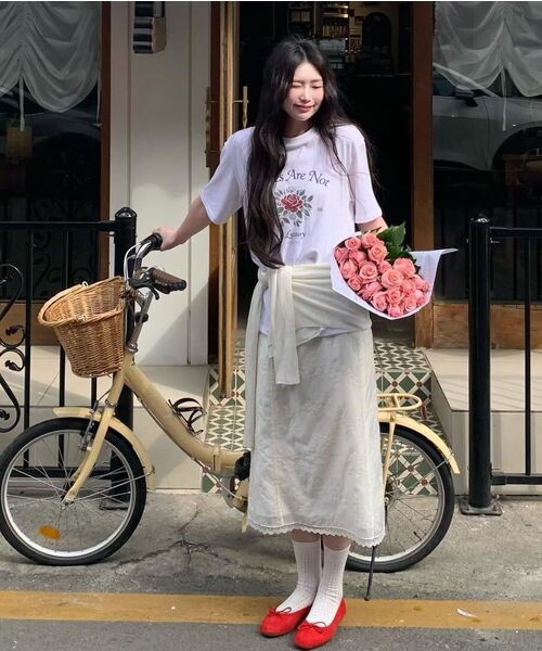 SIYAZU(シヤジュ)の「SIED26-1 ローズ 半袖Tシャツ_チャコール(Tシャツ/カットソー・レディース・チャコール・ONE)」の13枚目の写真