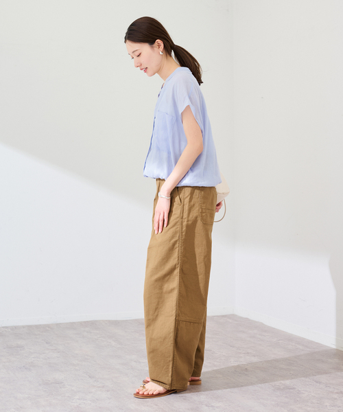 FRAMeWORK（フレームワーク）の「コットンドリルタックパンツ（その他パンツ・レディース・アイボリー/キャメル・36/38）」の19枚目の写真