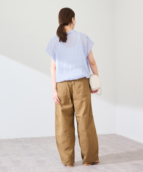 FRAMeWORK（フレームワーク）の「コットンドリルタックパンツ（その他パンツ・レディース・アイボリー/キャメル・36/38）」の20枚目の写真