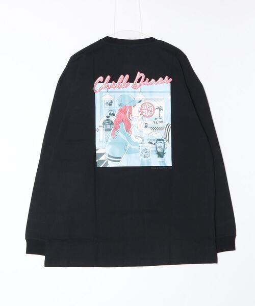 En serio TOKYO(エンソリオトーキョー)の「【SIDEWAYSTANCE】チルダイナー長袖Tシャツ SIDE23-159(Tシャツ/カットソー・メンズ・ブルー/ブラック/ホワイト・MEDIUM/X-LARGE/SMALL/LARGE)」の4枚目の写真