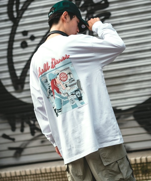 En serio TOKYO(エンソリオトーキョー)の「【SIDEWAYSTANCE】チルダイナー長袖Tシャツ SIDE23-159(Tシャツ/カットソー・メンズ・ブルー/ブラック/ホワイト・MEDIUM/X-LARGE/SMALL/LARGE)」の2枚目の写真