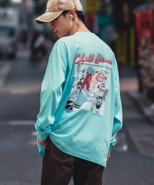 En serio TOKYO(エンソリオトーキョー)の「【SIDEWAYSTANCE】チルダイナー長袖Tシャツ SIDE23-159(Tシャツ/カットソー・メンズ・ブルー/ブラック/ホワイト・MEDIUM/X-LARGE/SMALL/LARGE)」の22枚目の写真