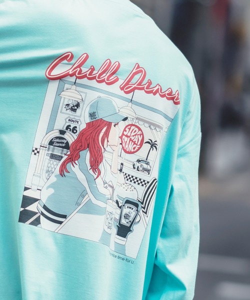En serio TOKYO(エンソリオトーキョー)の「【SIDEWAYSTANCE】チルダイナー長袖Tシャツ SIDE23-159(Tシャツ/カットソー・メンズ・ブルー/ブラック/ホワイト・MEDIUM/X-LARGE/SMALL/LARGE)」の21枚目の写真
