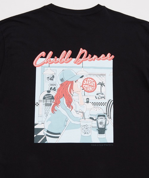 En serio TOKYO(エンソリオトーキョー)の「【SIDEWAYSTANCE】チルダイナー長袖Tシャツ SIDE23-159(Tシャツ/カットソー・メンズ・ブルー/ブラック/ホワイト・MEDIUM/X-LARGE/SMALL/LARGE)」の11枚目の写真