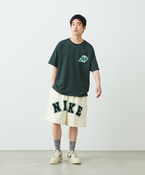 Nikeナイキ美品 オリーブグリーン Tシャツ ショートパンツ セットLサイズ ナイキ ライフ メンズ ミッドウェイト ショートパンツ / Nike Life