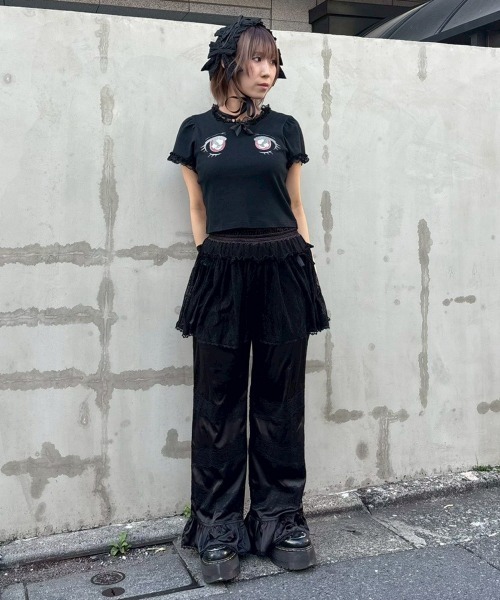 Candy Stripper（キャンディストリッパー）の「FASCINATING SATIN LAYERED パンツ（その他パンツ・レディース・ブラック/ライトブルー/グレー・FREE）」の20枚目の写真