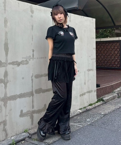 Candy Stripper（キャンディストリッパー）の「FASCINATING SATIN LAYERED パンツ（その他パンツ・レディース・ブラック/ライトブルー/グレー・FREE）」の22枚目の写真