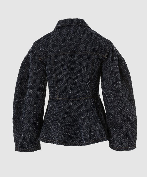GANNI（ガニー）の「Tweed Denim Peplum Jacket（その他アウター・レディース・その他・36/34）」の2枚目の写真