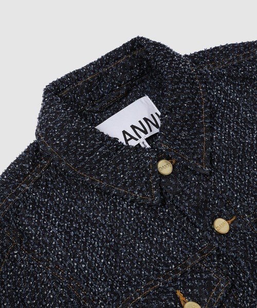 GANNI（ガニー）の「Tweed Denim Peplum Jacket（その他アウター・レディース・その他・36/34）」の3枚目の写真