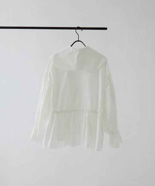 RhodolirioN（ロドリリオン）の「[RhodolirioN/ロドリリオン]Single Tiered Smock - Twill（シャツ/ブラウス・レディース・ブラック/ベージュ/ホワイト・0）」の4枚目の写真