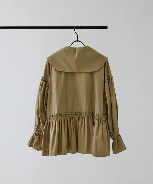 RhodolirioN（ロドリリオン）の「[RhodolirioN/ロドリリオン]Single Tiered Smock - Twill（シャツ/ブラウス・レディース・ブラック/ベージュ/ホワイト・0）」の6枚目の写真
