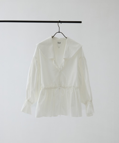 RhodolirioN（ロドリリオン）の「[RhodolirioN/ロドリリオン]Single Tiered Smock - Twill（シャツ/ブラウス・レディース・ブラック/ベージュ/ホワイト・0）」の11枚目の写真