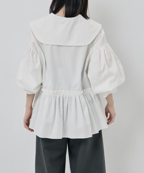 RhodolirioN（ロドリリオン）の「[RhodolirioN/ロドリリオン]Single Tiered Smock - Twill（シャツ/ブラウス・レディース・ブラック/ベージュ/ホワイト・0）」の7枚目の写真